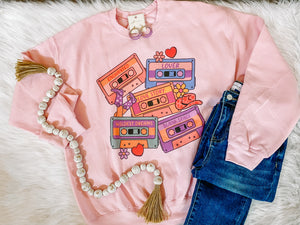 
            
                Load image into Gallery viewer, Taylor Love Song Cassette Sweatshirt
            
        