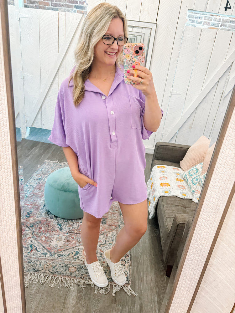 Back To You Romper-Lavender