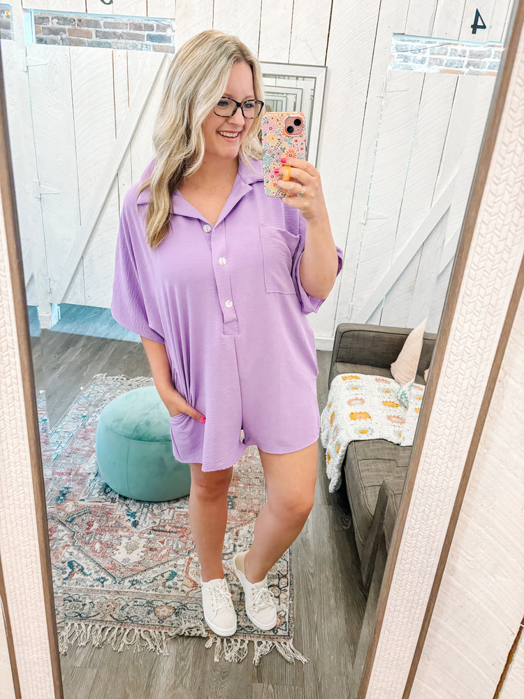 Back To You Romper-Lavender