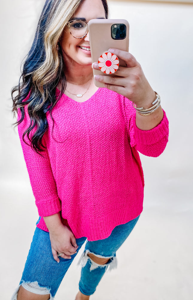 Have It All Knit Top-Pink