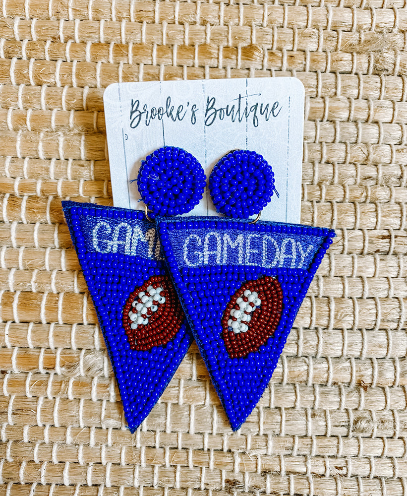 Triangle Game Day Earrings