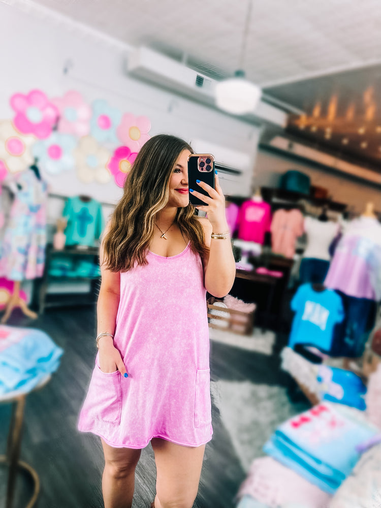 Mini Romper Dress Mauve