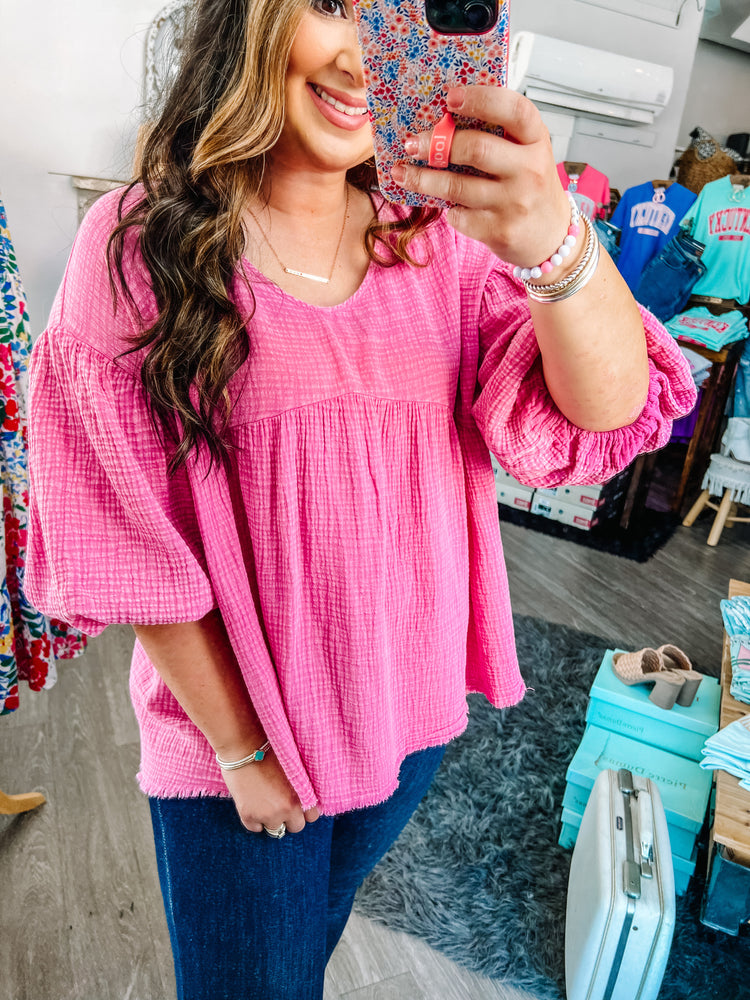 Making Life Easy Top-Pink