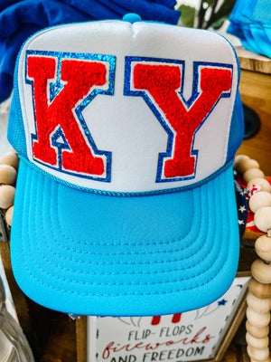 KY Trucker Hat-Aqua