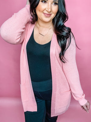 
            
                Load image into Gallery viewer, Love You So Cardigan Curvy-Pink
            
        