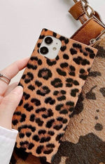 Chic Square Phone Case Leopard Print