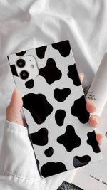 Chic Square Phone Case Cow Print